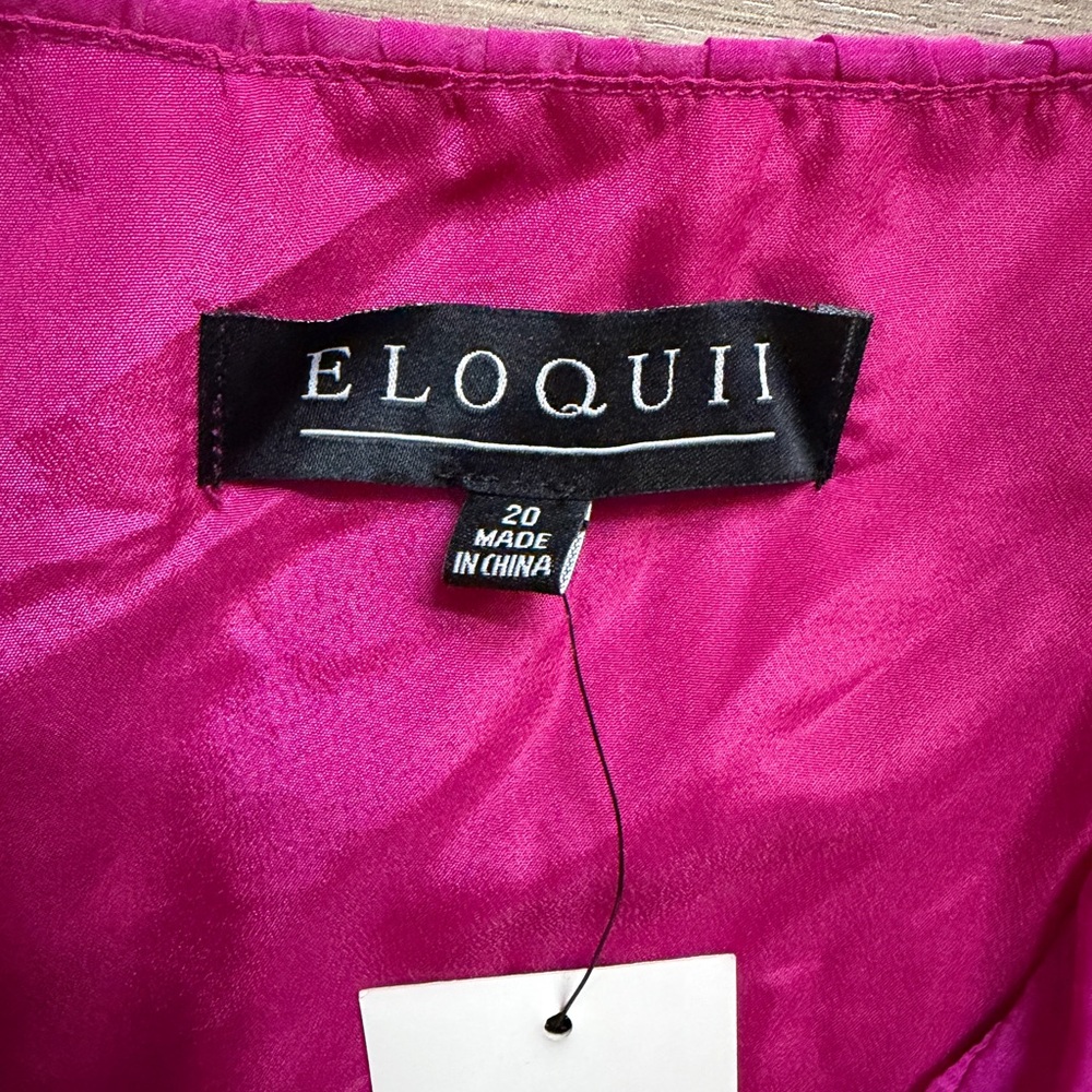 Eloquii Vibrant Fuchsia Long Sleeve Dress - Picture 5 of 6